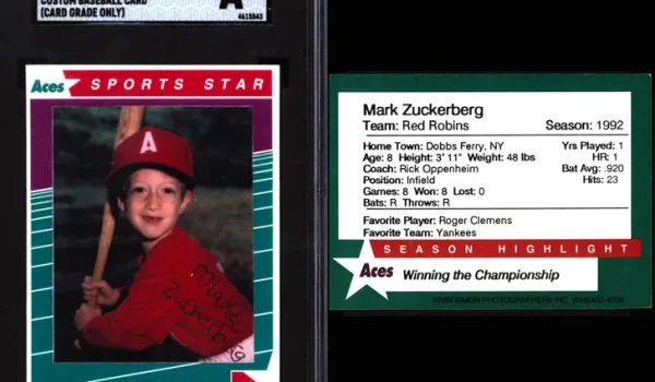 Mark Zuckerberg Sells Baseball Card For $120k