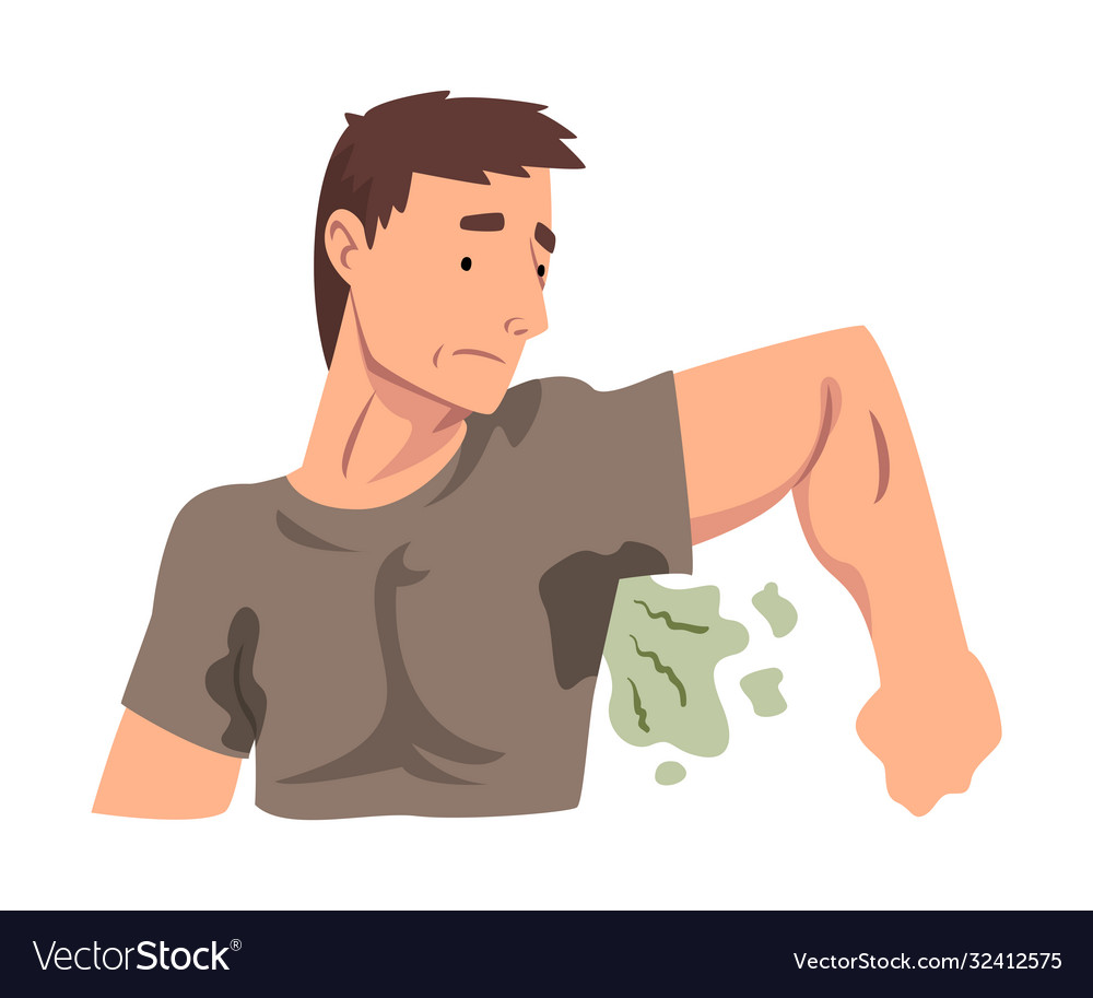 sweating-young-man-feeling-bad-smell-coming-from-vector-32412575.jp