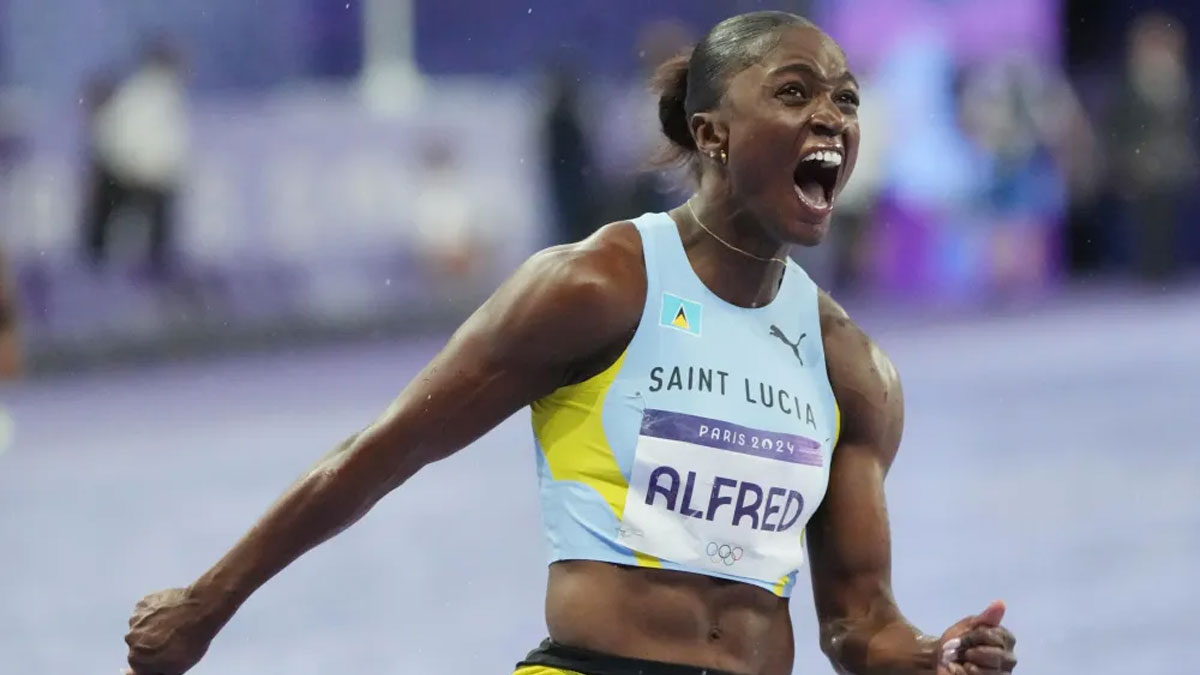 St. Lucian Athlete Makes History with Gold in Women’s 100m at Paris